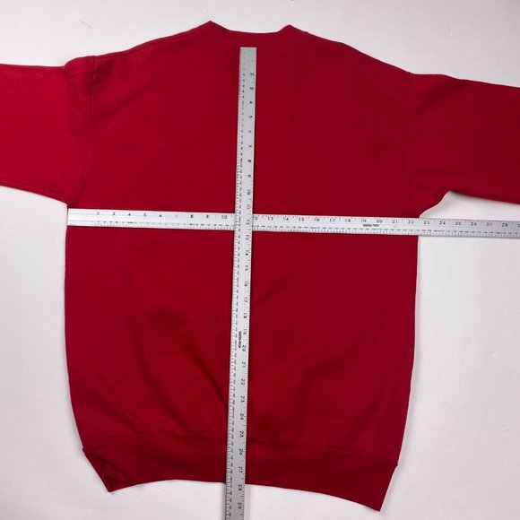 Vintage 90s Iowa State Cyclones ISU Sweatshirt Sweater Mens Medium Red Made USA - Picture 7 of 9